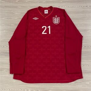 Umbro 2012/13 England Soccer National Jersey Long Sleeve Men’s Size 52 2XL